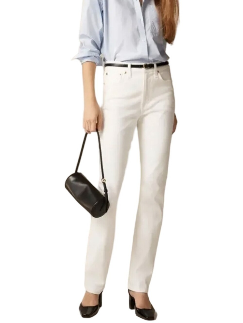 J. Crew '96 90s Y2K Classic Straight-Leg White Jeans for Women Size 33 New
